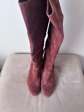 Dolce Vita Over-The-Knee Suede Boots in Mauve